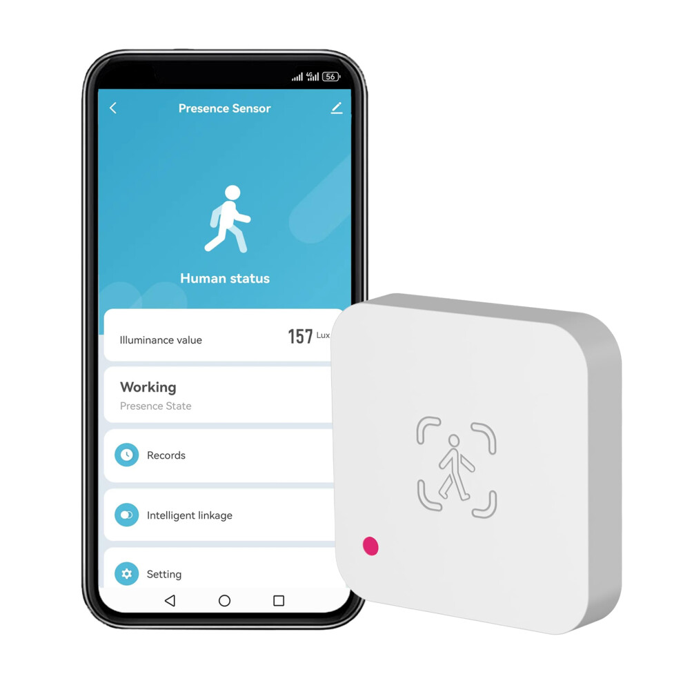 Smart Motion Sensor Wifi Presence Detector With App Alerts, Mmwave Radar Human Detection For Home Security And Automation 9169991229843