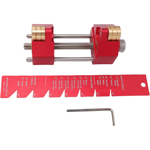Chisel Sharpening Jig with Roller Wheel Honing Guide for Planes, Adjustable Precision Angle 2