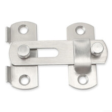 Stainless Steel Door Latch Heavy Duty Hook and Eye Catch RustResistant for Cabinet Closet Sliding Doors 100x70mm Silver