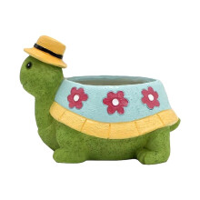 Cute Turtle Flower Pot Planter Pot for Indoor and Outdoor Succulent Plant Pots, Plants Desk Display Resin Pots Flower