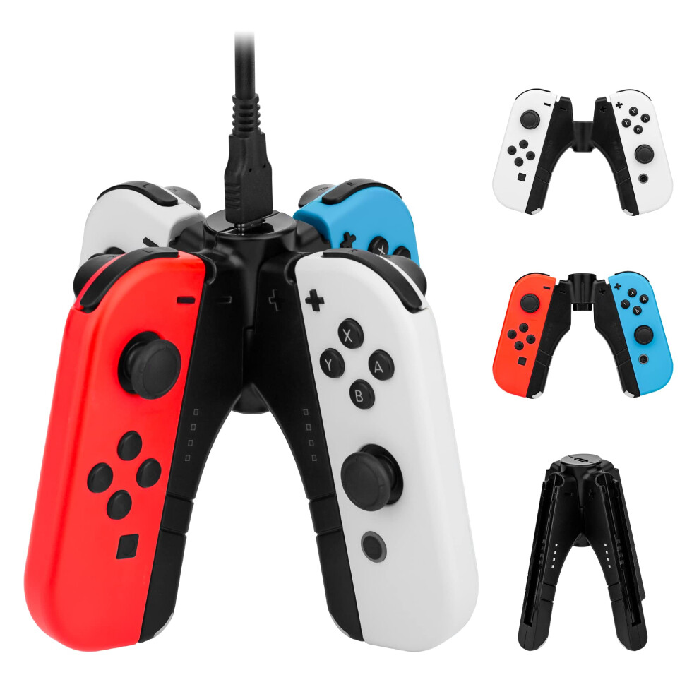 Charging Dock For Nintendo Switch Oled, 4 In 1 Controller Charger With Led Indicators 9169991230122