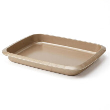 GEEZY Large Roasting Tin Chicken Lasagna Vegetables Non Stick Oven Baking Tray 39cm