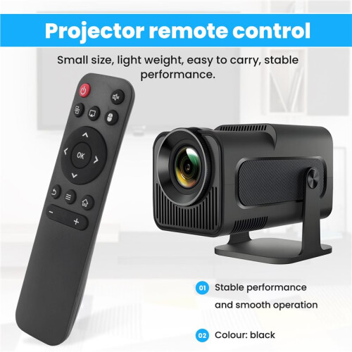 Projector Remote Control for HY320mini/HY320/HY300 Pro/HY300 Projector Portable Replacement Control Remote Universal 1