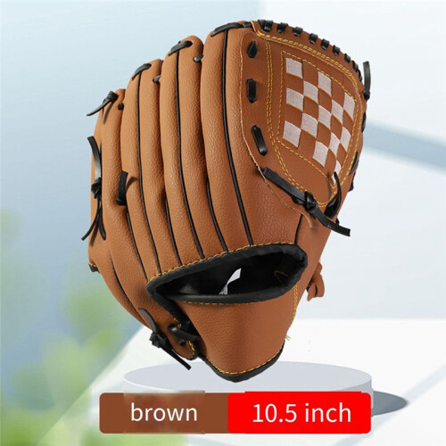Luvas de Beisebol de 10,5 Polegadas Luvas de Campo Luvas Profissionais de Beisebol e Softball Luvas de Captura de PU Pretas 2