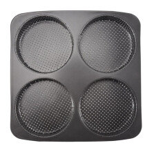 Hamburger Bun Pan, 5 Inch Non-Stick Carbon Steel Hamburger Mold, 4 Cup  Baking Pan for Homemade Hamburger Buns