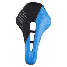Ultralight Road Bike Saddle Short Nose Bicycle  PU Leather Hollow Prostatic Saddle Bicycle Parts Black