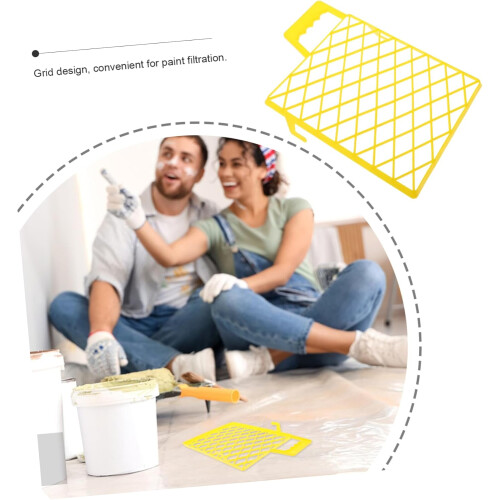 Reusable Plastic Paint Roller Grid for Trays and Buckets with Durable Easy Clean Design 1 Pack 2