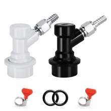 Ball Lock Keg Disconnects Kit with Stainless Gas and Beer Barbs, Leakproof Homebrewing Fittings Set