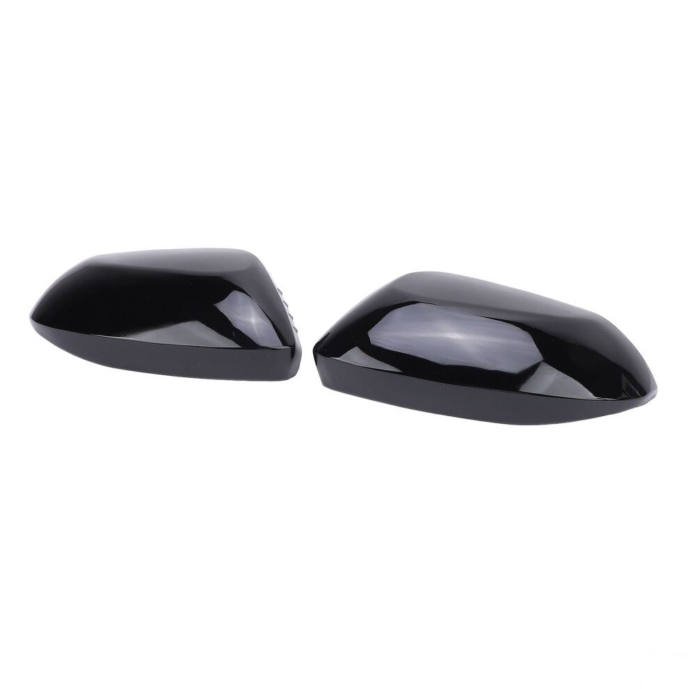 Abs Rearview Mirror Cover Pair For Left And Right Vehicles Black 7681384939235