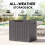 Outsunny Outsunny 93L Plastic Garden Storage Box, Storage Container w/ Handles, Brown 7