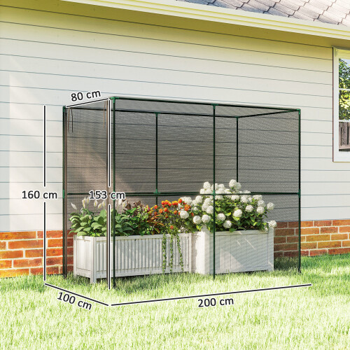 Outsunny Outsunny Fruit Cage Bird Netting, Plant Protection Tent, Black 2