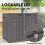 Outsunny Outsunny 93L Plastic Garden Storage Box, Storage Container w/ Handles, Brown 6