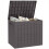 Outsunny Outsunny 93L Plastic Garden Storage Box, Storage Container w/ Handles, Brown 2