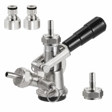 Sankey Keg Coupler Adapter 5/8 Thread Ball Lock Conversion Kit for A D S G Type Kegs Stainless Steel