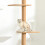 PawHut PawHut 260cm Cat Tree Floor To Ceiling Adjustable Height, Light Brown 8