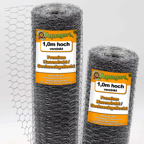 80 m Hexagonal mesh Chicken fence Rabbit wire Rabbit lattice Hare wire 100 cm 25 mm