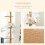 PawHut PawHut 260cm Cat Tree Floor To Ceiling Adjustable Height, Light Brown 6