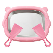 Rolled Ice Cream Maker for Home DIY, Stainless Steel Roll Pan with 2 Scrapers, Pink One Size
