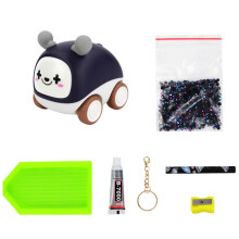 Conjunto de Carrinhos de Brinquedo Criativos para Crianças de 1 a 3 Anos com Animais, Pingente DIY, Carrinho de Brinquedo com Luzes, Apito e