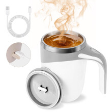 Automatic Self Stirring Mug 304 Stainless Steel Rechargeable Magnetic Coffee Cup for Hot Cold Drinks