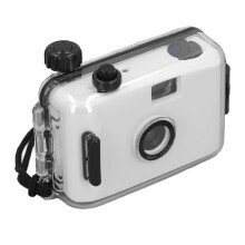35mm Waterproof Film Camera with Case, Reusable Vintage Style for Snorkeling Swimming Black and White