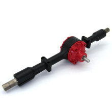 1 StüCk Hinter Achse Aus Metall mit Stahl Getriebe füR WPL D12 B14 B24 B16 B36 C14 C24 C34 C44 RC Auto Upgrade Teile, Schwarz