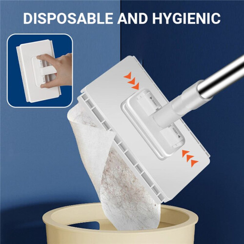 Efficient Disposable Dust Mop Kit with 4 High-Quality Reusable Microfibre Cloths for Home Cleaning 1