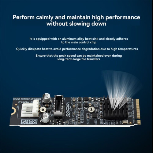 20Gbps Type C & Type E USB 3.2 Front Panel M.2 NVME PCIe to Type E Adapter Card ASM3242 Chip for Motherboard PH6603 1