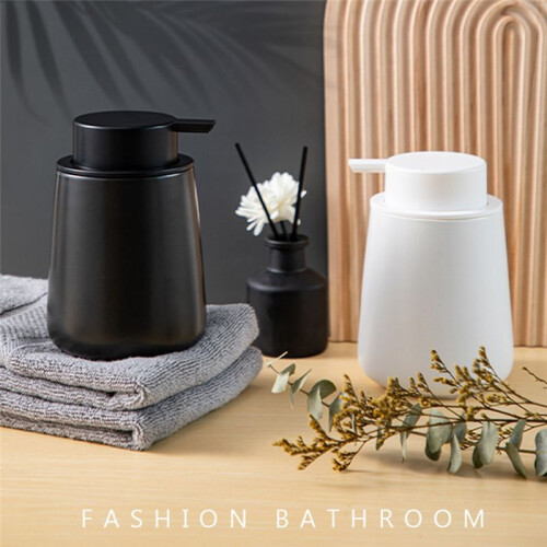 Soap Dispenser, 400ml Ceramic Liquid Soap Dispenser with Pump , White 2