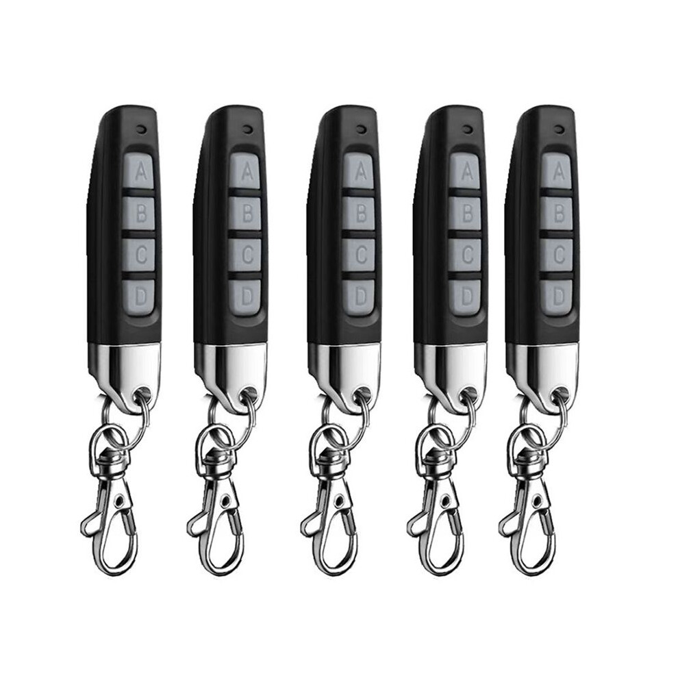 5Pcs 433Mhz Remote Control Compact Wireless Duplicator For Garage Doors Gates Systems Universal Compatibility Black 4712949526225