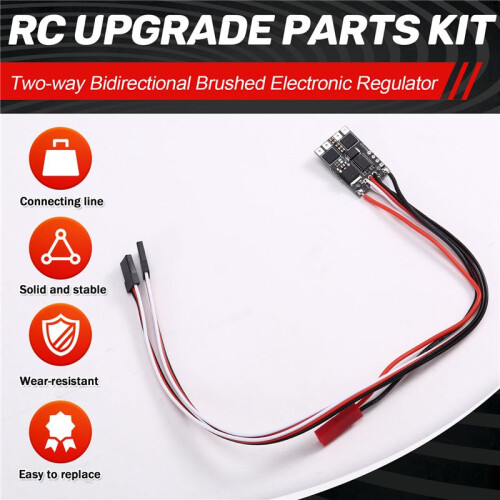 ZEROAXIS 3.7-13V Two-Way Bidirectional Brushed ESC Differential Electronic Speed Controller for RC Tank Crawler Cars 1