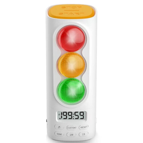 Visual Timer for Kids Traffic Light Audio Digital LCD Display Timer for Classroom Home Kitchen Countdown Visual Timer