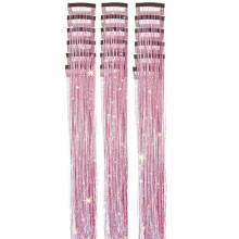 Haar-Lametta-Clip-in-Haar-Lametta-Set für Mädchen, Haarverlängerungen, Bunte, Hitzebeständige Party-Accessoires für Frauen, 24-Teilig