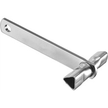 M12-Dreieckschlüssel, Pfostenschlüssel, Doppelschlüssel M12/M10 für Feuerwehren, für Absperrpfosten, Pollerschlüssel
