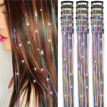 18 Stuks Haarclips van Glitter, 52 cm Glanzende, Sprankelende Haarclips van Glitter voor een Sprookjesachtig Effect, Schitterende Regenboog