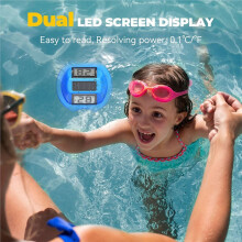 Floating Pool Thermometer,Swimming Pool Thermometer Digital Solar,Dual-Sided Display Screen for Babybath,Spas & Aquarium