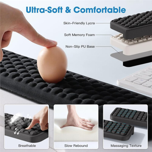 Keyboard Hand Rest Elbow Pad L-Shaped Comfortable Support for Work From Home Laptop Setup Computer Lab Game