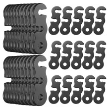 40Pack Guyline Tensioner Aluminum Alloy Tent Cord Paracord Tensioner Guy Rope Adjusters Cam Cord Tighteners Black