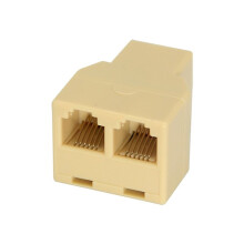 50CM RJ12 6P6C Coupler 2 Way RJ11 Telephone Cable Splitter Adapter Suitable for Telephone