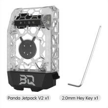BIQU Panda Jetpack V2 Hollow Design 360 Cooling Multi-Color Lighting Front Cover Upgrade for P1/X1 Clear