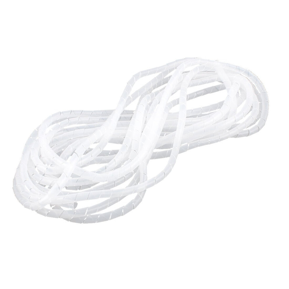 Cable Management White Spiral Cable Wrap 9.5M Polyethylene Wire Protection For Home And Office 9169991232447
