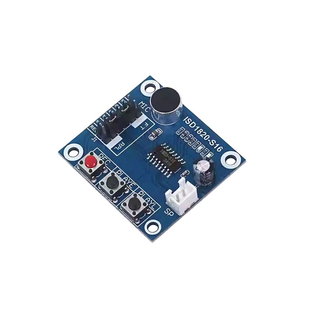 Isd1820 Voice Recording Module With Microphone And Loudspeaker High-Quality Sound Recording And Playback Board 4712381865920
