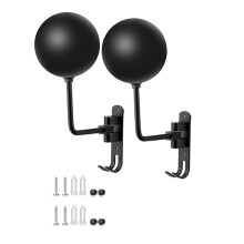 2pcs Motorcycle Helmet Rack, Rotation Metal Helmet Holder Wall Mounted Helmet Rack Motorcycle with Hooks Helmet Hanger