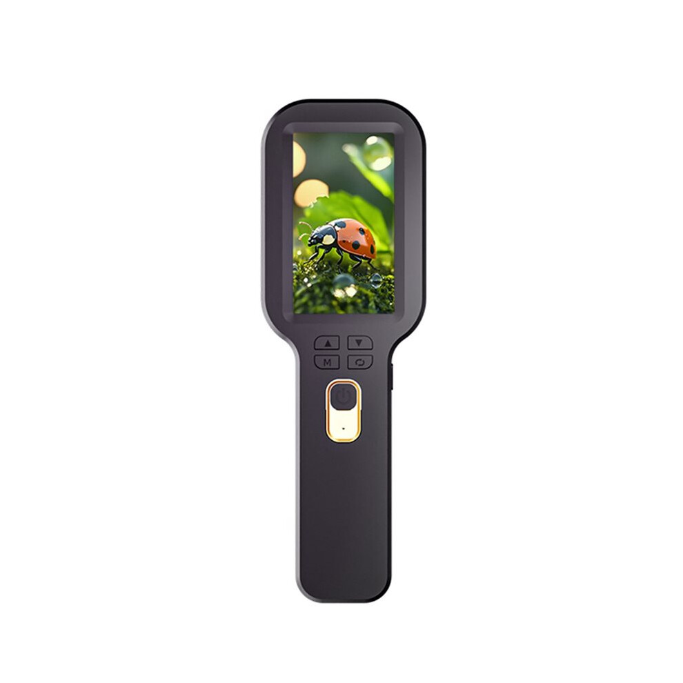 Handheld Digital Magnifier Microscope 500X Zoom 1200mah Electronic Magnifying Glass with 3 Inch IPS Screen Black