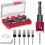 Countersink Drill Bit Set with Adjustable Depth Stop, 1/4" Hex Shank Quick Change Drilling Tool Kit,for Wood,Plywood 1