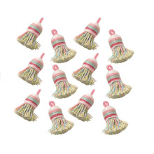12pcs Colorful Cotton Tassels Bright Rainbow Durable Thread 3.5cm for Crafts Jewelry Home Décor