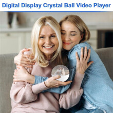 Kristallkugel-Videoplayer, Kristall-Speicherkugel, Hochladbare Videos, Kugel für Kinder, Erwachsene, Feiern, Geburtstage, Hochzeiten