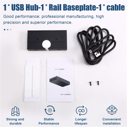 10Gbps USB Hub Magnetic Desk Rail Splitter Adapter for PC  Laptop Accessory 1