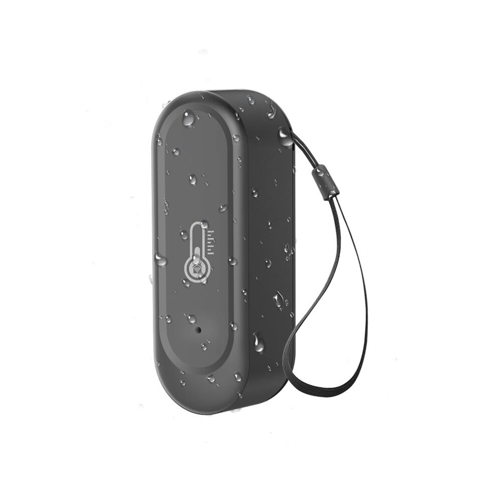 Wifi Temperature And Humidity Sensor Outdoor Waterproof Tuya App Hygrometer Thermometer Sensor Black 4713950375642
