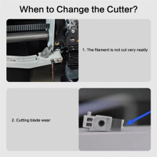 Filament Cutter for X1, X1C, P1S, P1P, A1, A1 Filament Cutter Spare Parts for 3D Printer 1Pcs